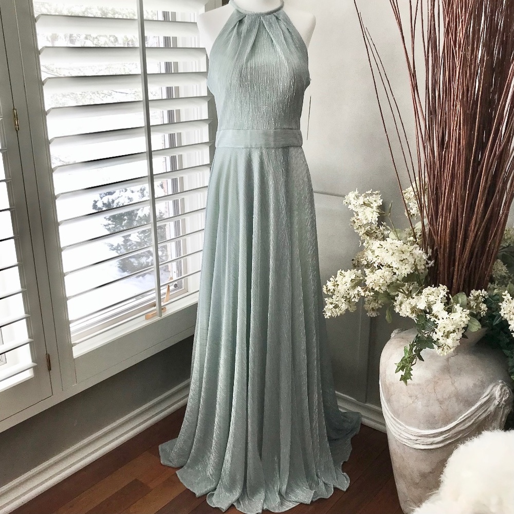 NWTags - Formal Metallic Seafoam Gown (size 8)